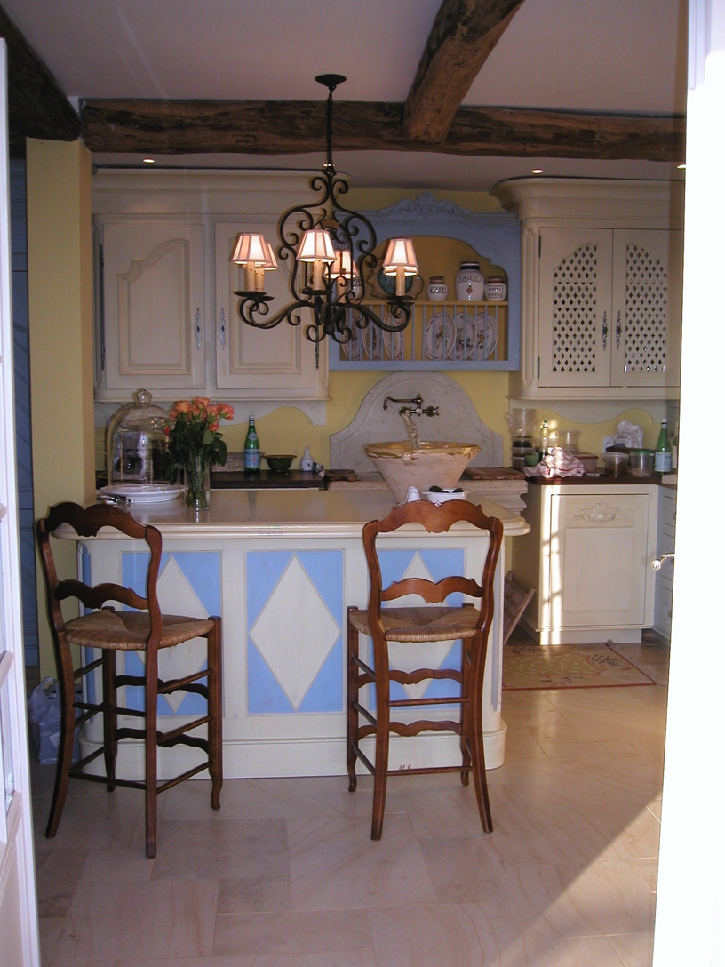 Counter with stools