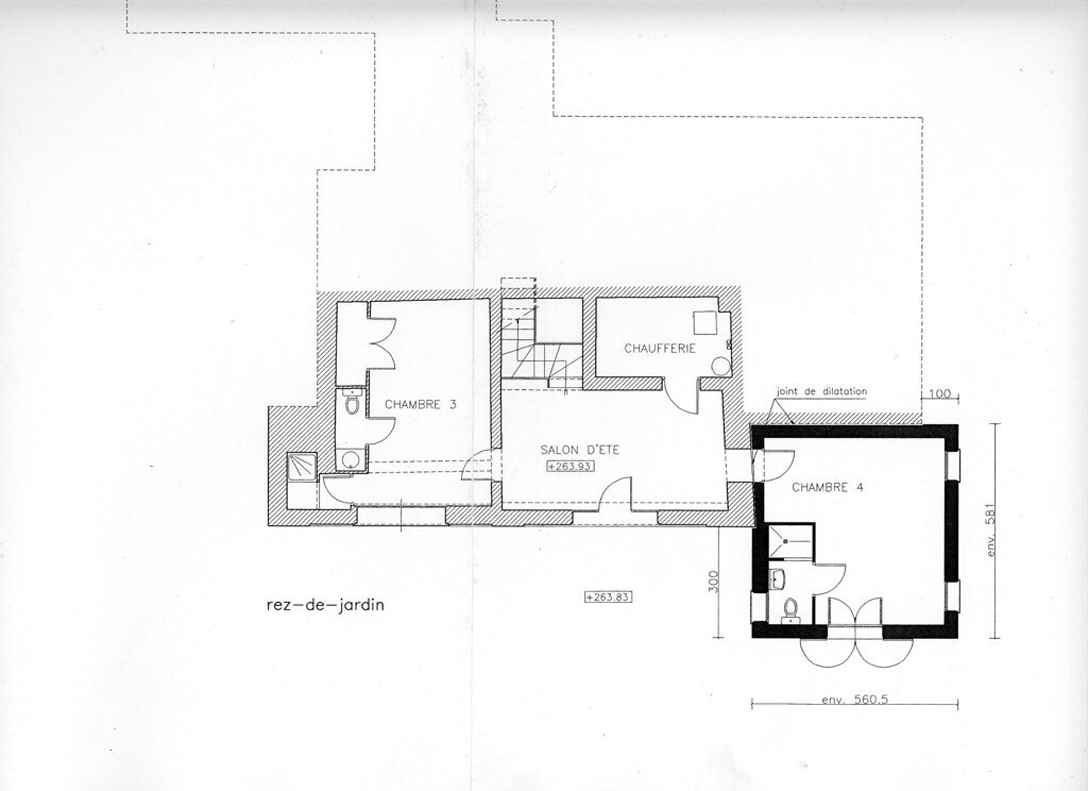 Lower level floor plan