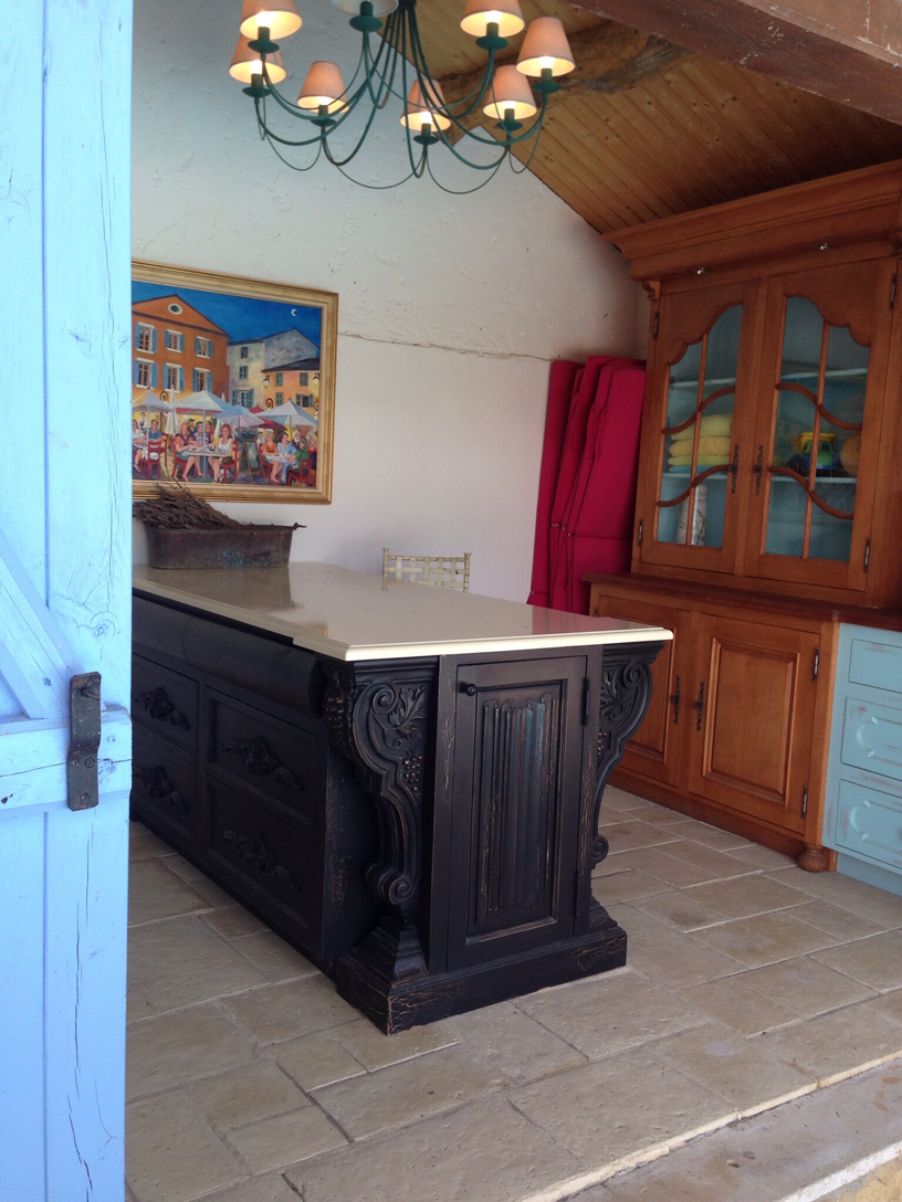 Pool house interior